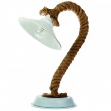 Πορτατίφ 1xE27 230V Λευκό Καπέλο με Σχοινί 3438-WH